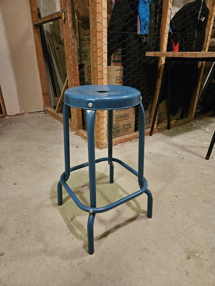 Blue Metal Chair