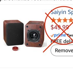 New Bluetooth Speakers for Record Player | Retro Wood | Red – NEW