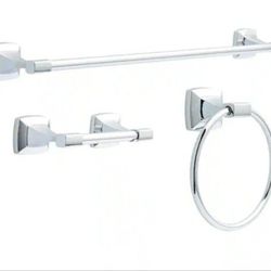 Delta Portwood 3 Piece Bathroom Set Chrome ( 3 Available)