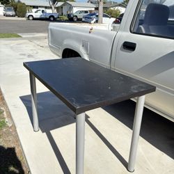 Black wooden table
