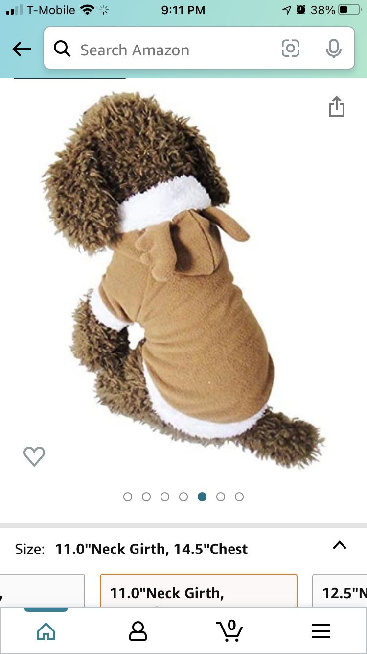 Dog Christmas Reindeer Sweater Size M
