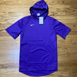 NIKE STOCK DRI-FIT SPOTLIGHT SS PULLOVER HOODIE Men’s S-TALL Purple New! 