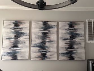 Large Framed Abstract Wall Art Set