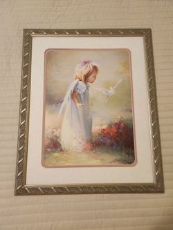 "Baby Angel" framed art print by Joyce Birkenstock, wall art
