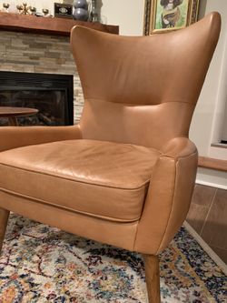 Erik leather discount wing chair review