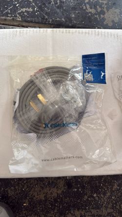 Cable Matters Dryer Cord 6 ft 30 Amp NEMA 10-30P to 3-Wire