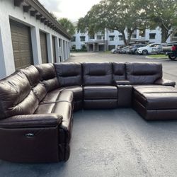 🛋️ Sofa/Couch Sectional - Recliner - Leather - Brown - Delivery Available 🚛