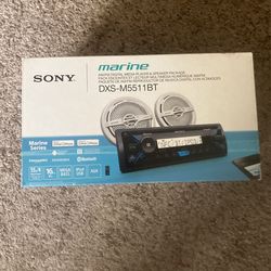 Sony Marine Am/Fm, Digital Media Player, And Speaker Package