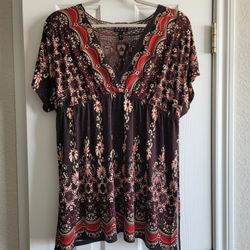 Peasant Top With Ties! Size L