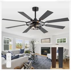 Breezary - 52'' Indoor Ceiling Fan with Light and Remote - New