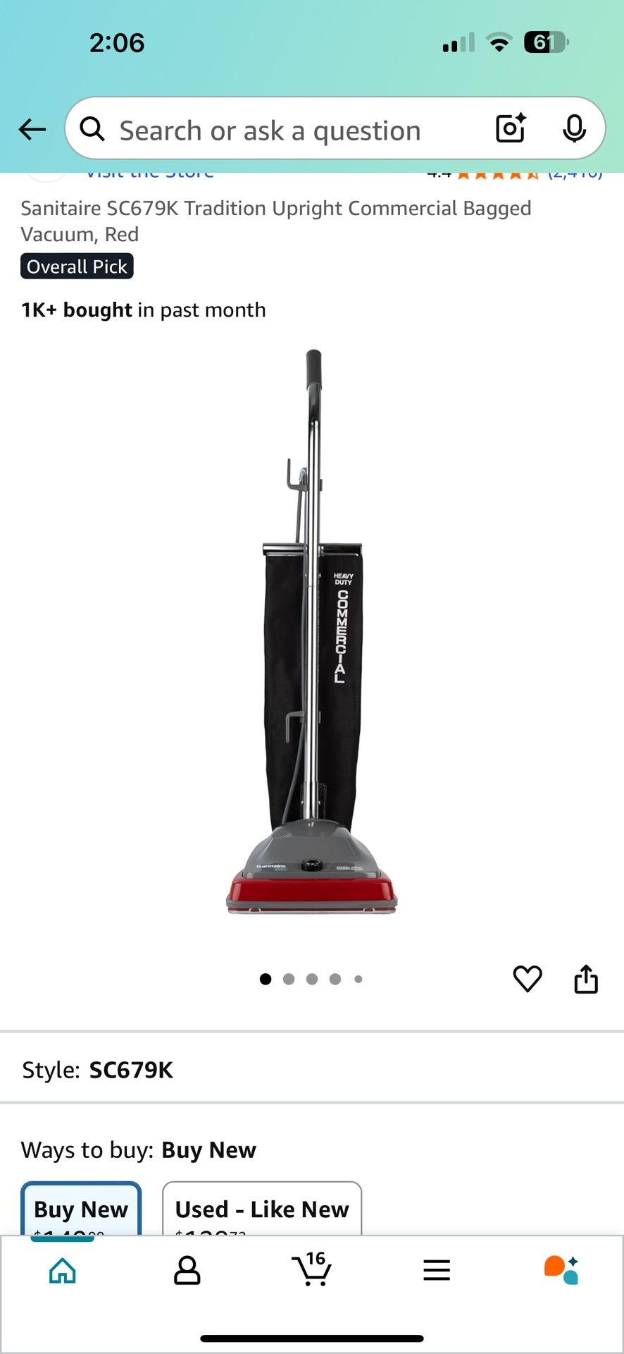 Sanitaire Vacuum New