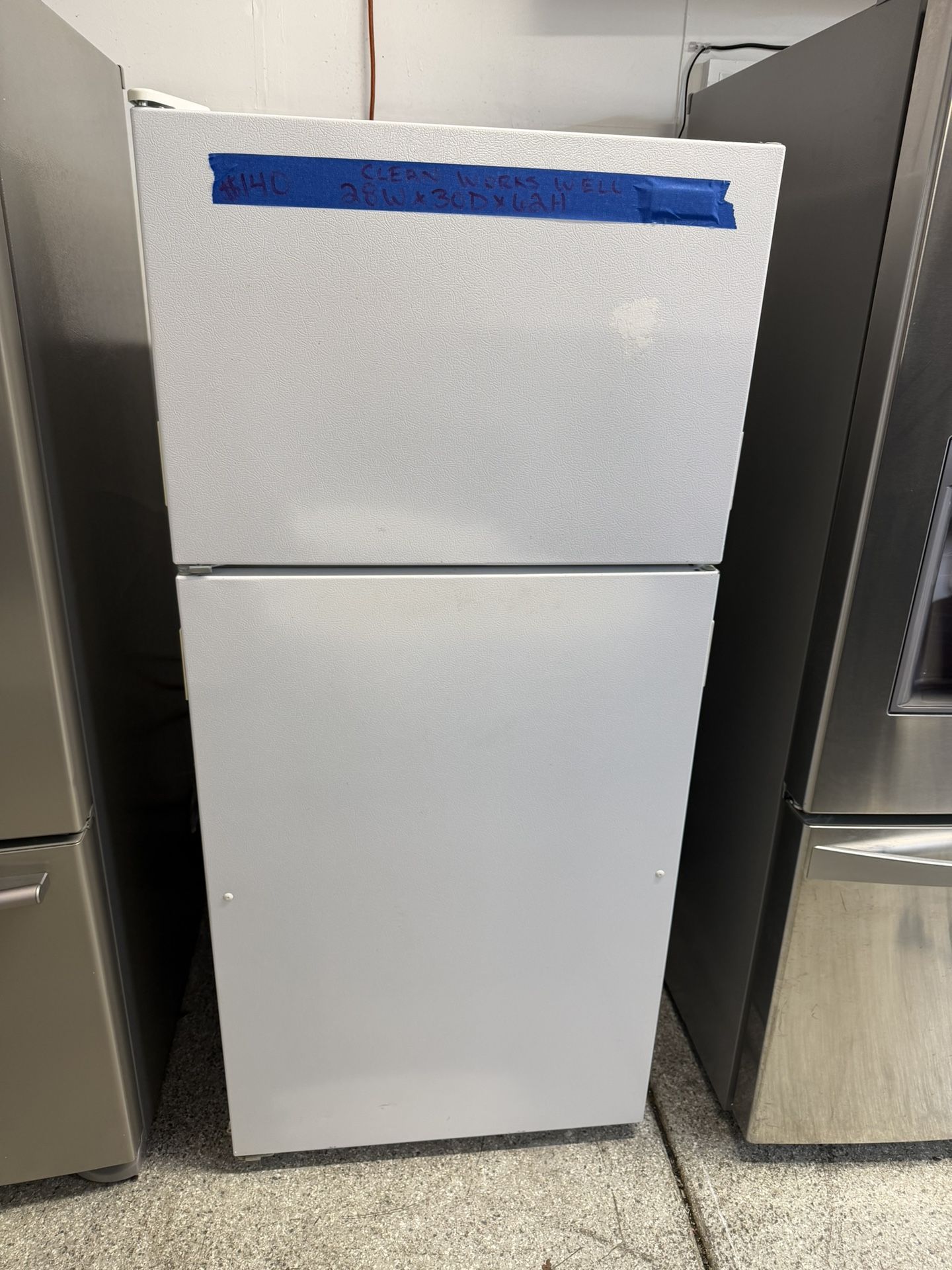 White Top Freezer Refrigerator