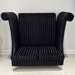 Double black high chair/Silla alta doble