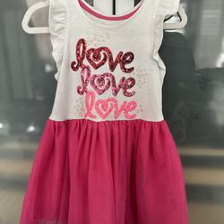 Isaac Mizrahi Girls 5/6 Love Sequin Dress Pink Tulle Ruffle 5 6
