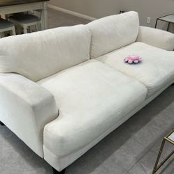 White soft sofa