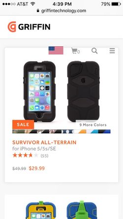 New Griffin all terrain black 5s iPhone case