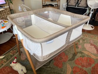 Bondi Beechwood Twin Bassinet