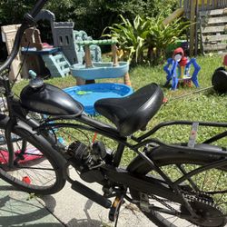Bicycle With Motor Attached 