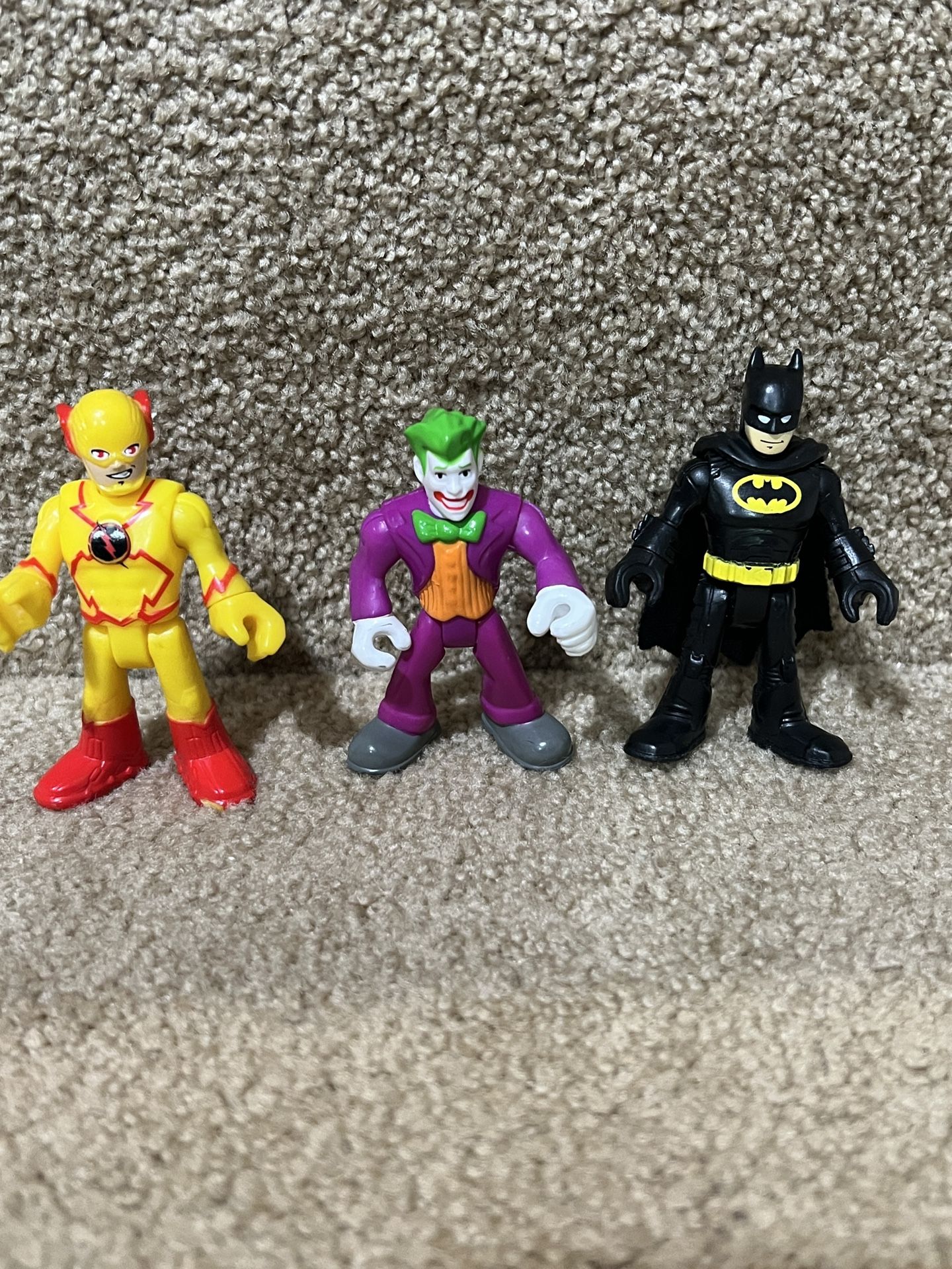 Imaginext lot of 3 figures DC Comics Batman Joker Flash Justice League