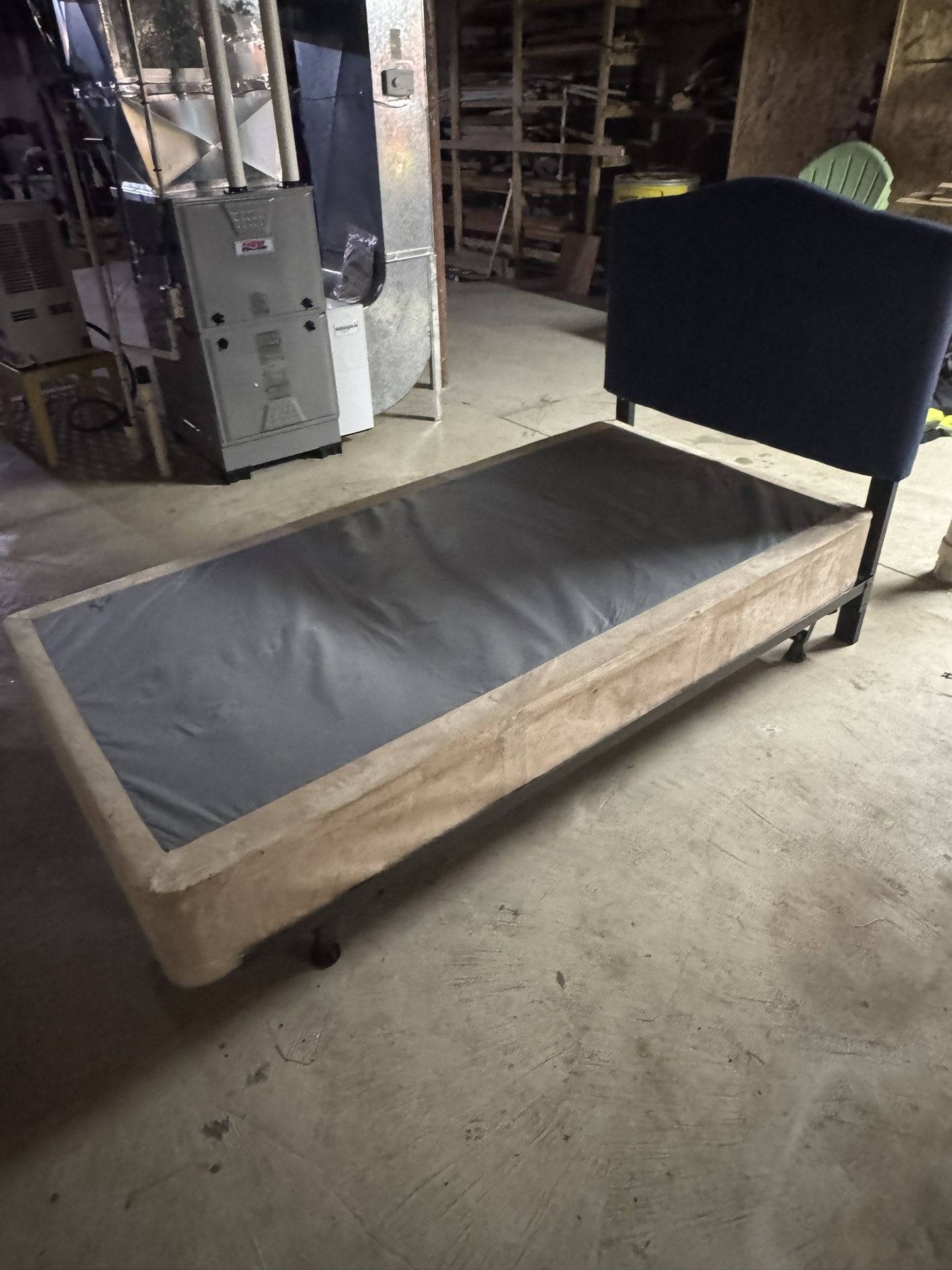 Twin Bed frame with headboard and box spring