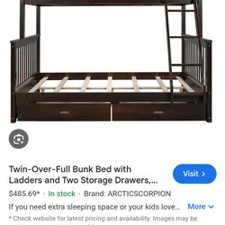 Bunk Beds With Or Without Mattresses All Part Included 