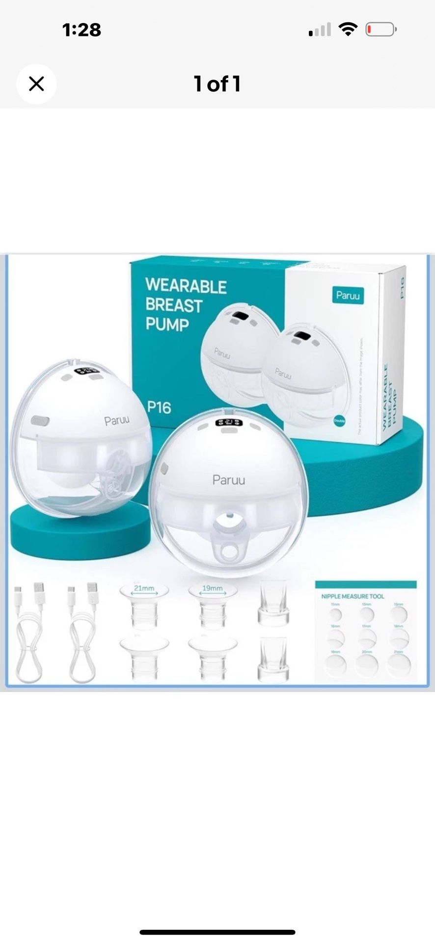 Paruu Hands Free Breast Pump P16, Wearable Breast Pump Electirc Portable