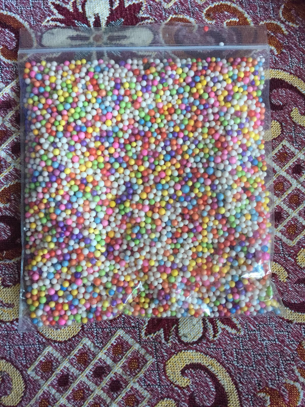 Rainbow floam beads
