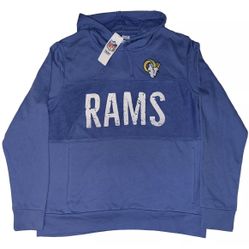 Los Angeles Rams Hoodie Sweatshirt Mens Large Light Blue New