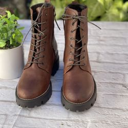Sam Edelman Brown Lace up Boots Size 9.5 New