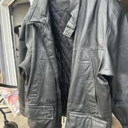 Outdoor Exchange Black Leather Jacket XL