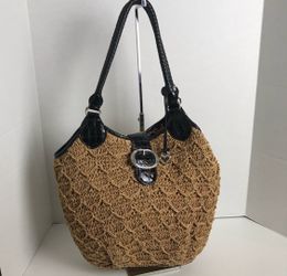 Brighton Brown Large Hobo Weave Bag