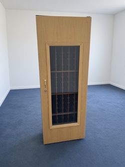 Custom Solid Wood Wine Cabinet / Wine Cellar  – Breezaire Cooled – Approx. 90 Bottles