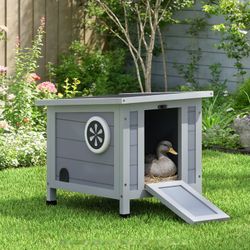 Rabbit hutch, 24'' Small Heated Cat House Outdoor Indoor, Insulated Hutch w/ Warm Liner. NEW