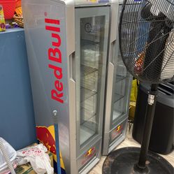 2 Red Bull Refrigerator 