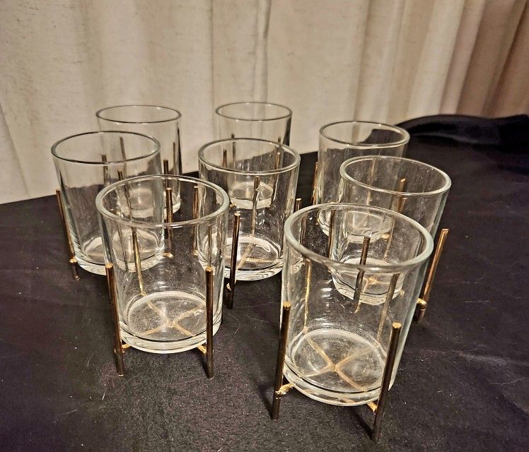 9 Ikea Brass And Glass Candle Holders