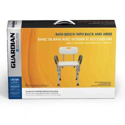 Medline MDS89745RA Shower/Bath Chair with Padded Armrests - 350lbs
