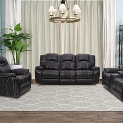 TEXT 30777 TO 22462 TO SHOP WITHOUT CREDIT!!! SOFA AND LOVESEAT SET - ADD THE RECLINING CHAIR FOR $299!!! JUST $50 DOWN AND 90 DAYS NO INTEREST!!!