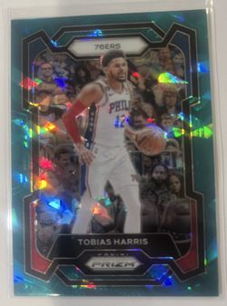 2023-24 Prizm Tobias Harris 76ers #88 Teal Ice Prizm /225 🔥🔥🏀😱🙏⭐️🐐🙌💯