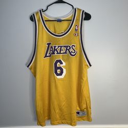 Vintage Los Angeles Lakers Eddie Jones Basketball Jersey Mens Sz. 52 Champion