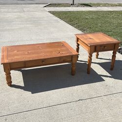 Coffee table and matching side table