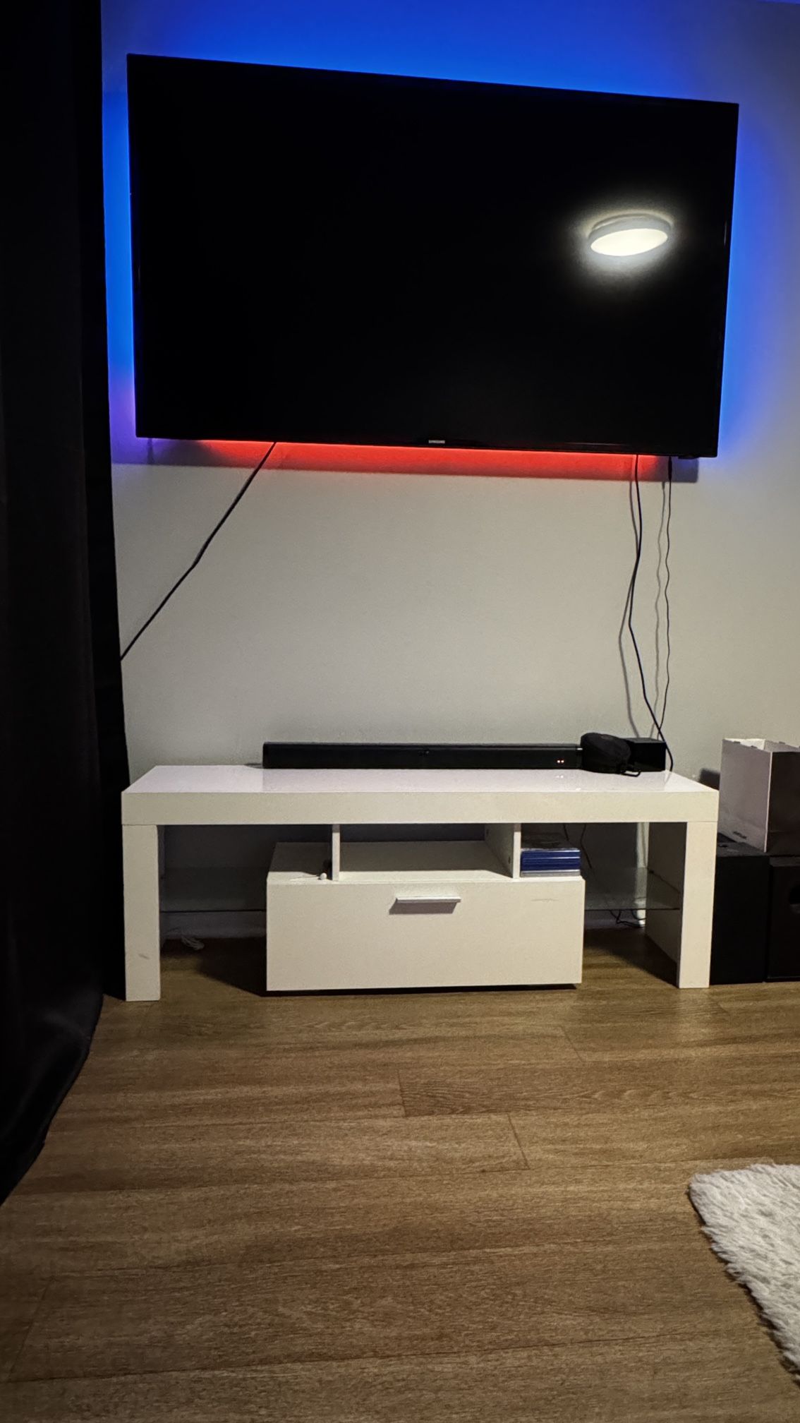 Modern 63" TV Stand-White
