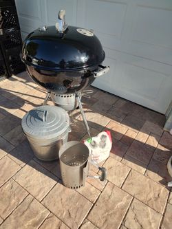 Brand New Weber Charcoal Grill Smoker & Accessories