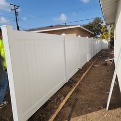 White Vinyl Fence 