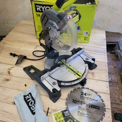 Ryobi 14 Amp Corded 10 in. Compound Miter Saw with LED Cutline Indicator