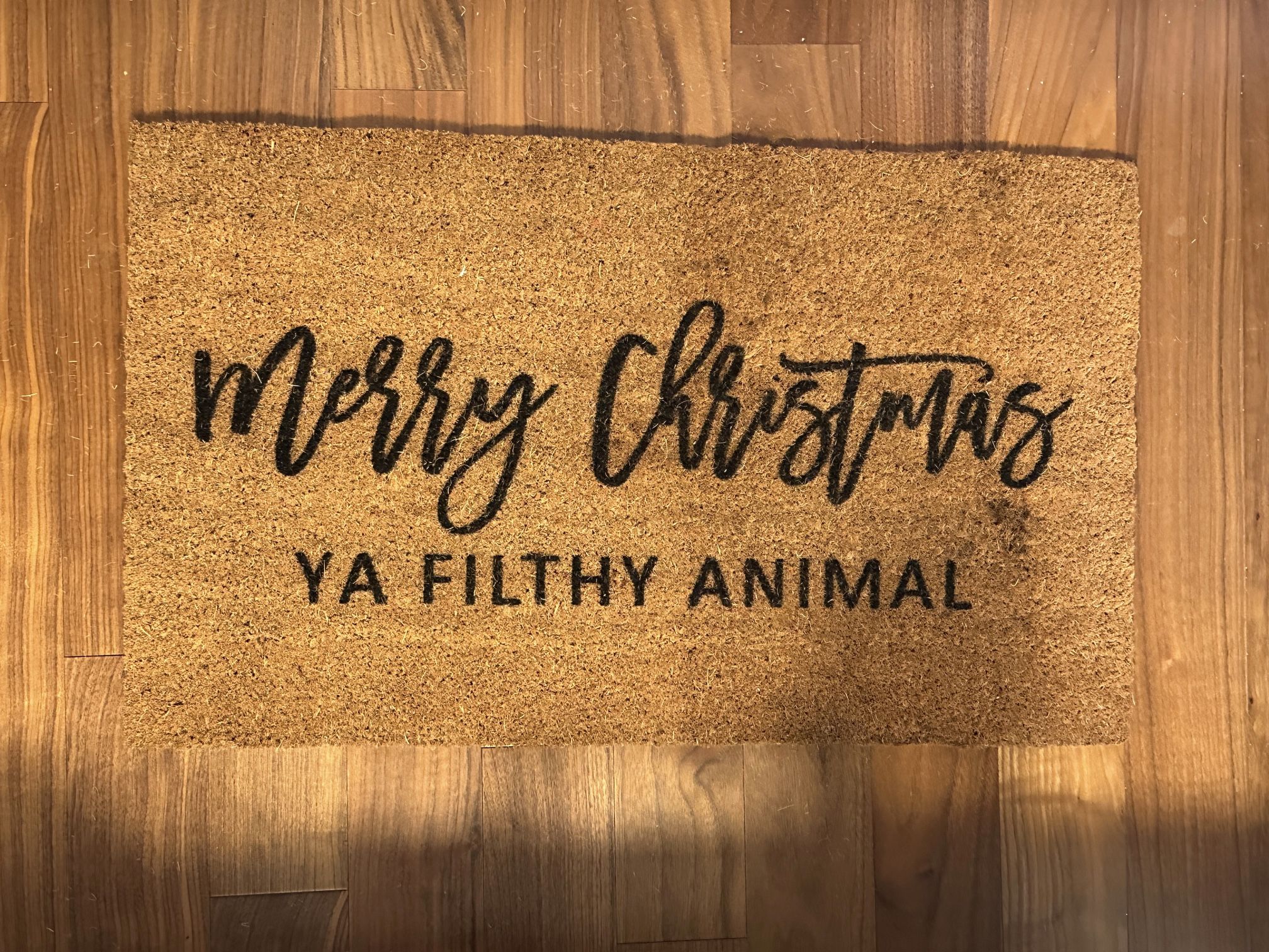 Holiday Merry Christmas Personalized Doormat Rug