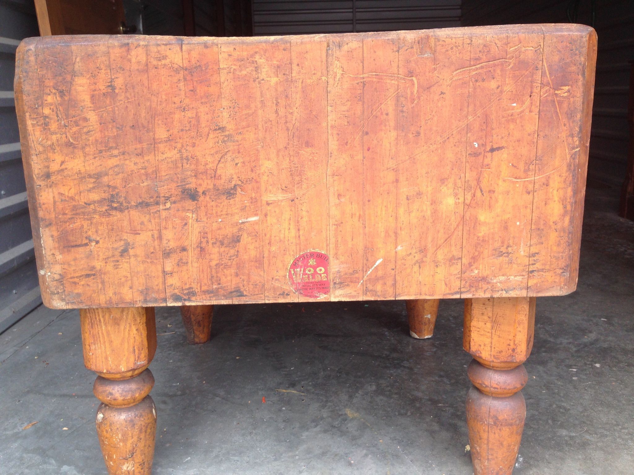Antique Butcher Block Petoskey  Michigan 