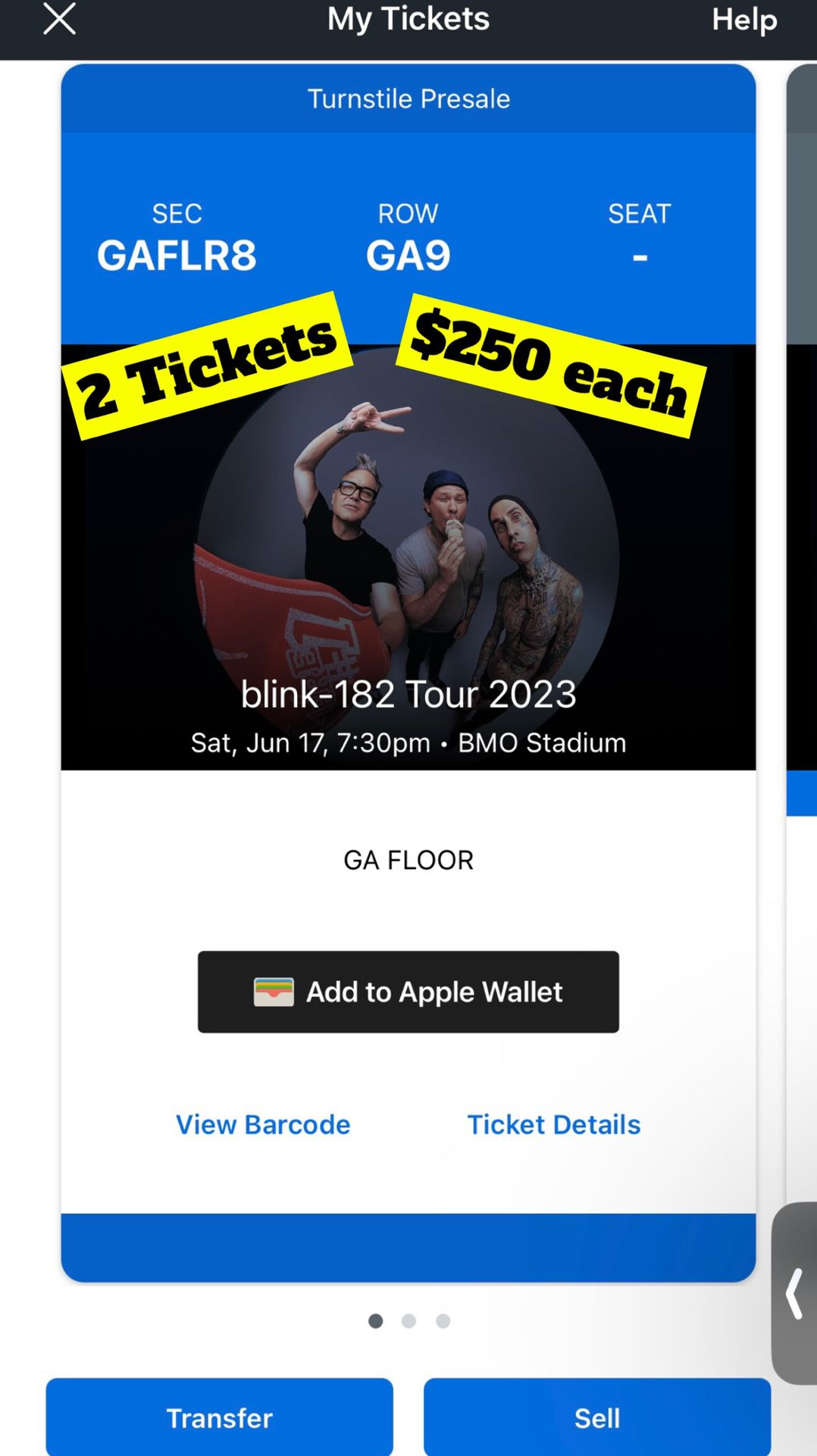 Blink 182 Tickets 