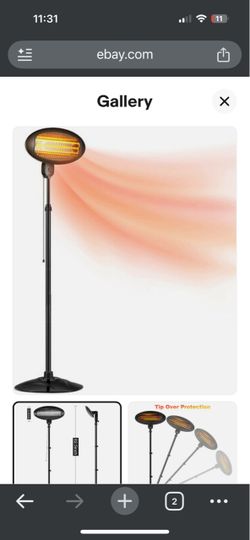 Electric Infrared Patio Heater on Stand