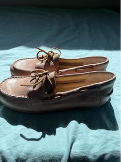 FRYE NAYA Boat Shoes Women's Woodrose Size 8M Brown Leather Lace Up