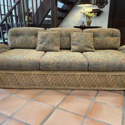 Wicker Sofa And Love Seat